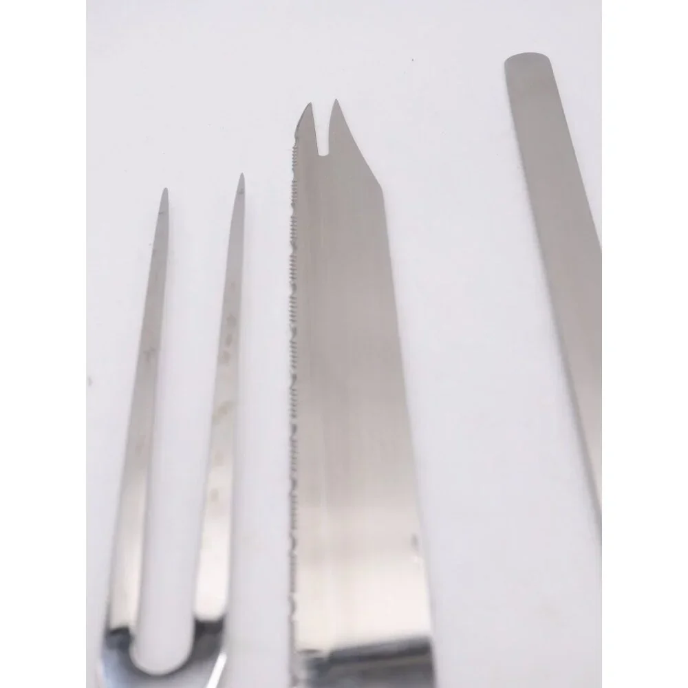4 Ronco Six Star‎ Carving Knives - 2 Carving 6 Saw 12 Carving Fork SS Full Tang
